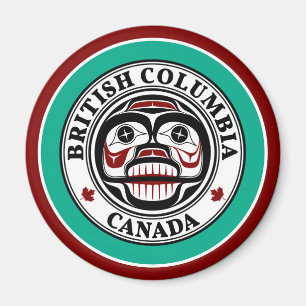 Native American Red Black Art Weeping Skull Magnet