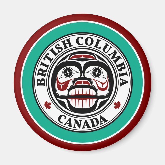 Native American Red Black Art Weeping Skull Magnet (Front)