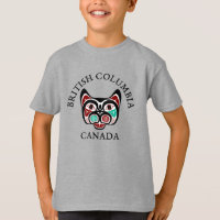 Native American Red Black Green Haida Art Kitty
