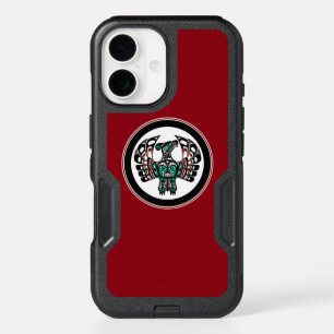 Native American Red Black Green Haida Thunderbird iPhone 16 Case