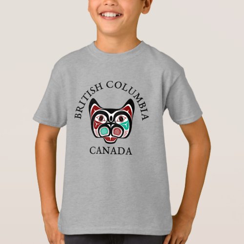 Native American Red Black Haida Art Kitty T_Shirt