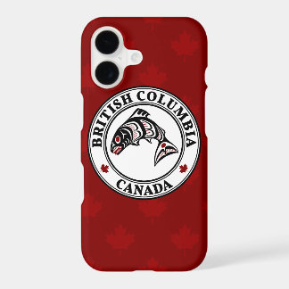 Native American Red Black Haida Art Vector Salmon iPhone 17 Case