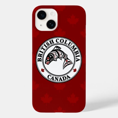 Native American Red Black Haida Art Vector Salmon Case_Mate iPhone 14 Case