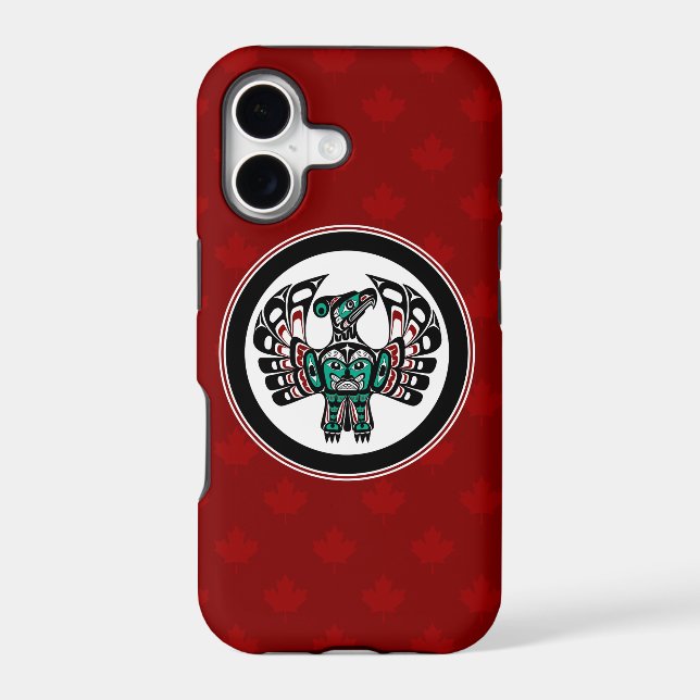 Native American Red Black Haida Thunderbird Case-Mate iPhone Case (Back)