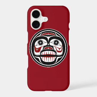 Native American Red Black Haida Weeping Skull iPhone 17 Case