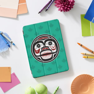 Native American Red Black Haida Weeping Skull iPad Pro Cover