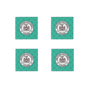 Native American Red Black Kaigani Thunderbird Art Stone Magnet