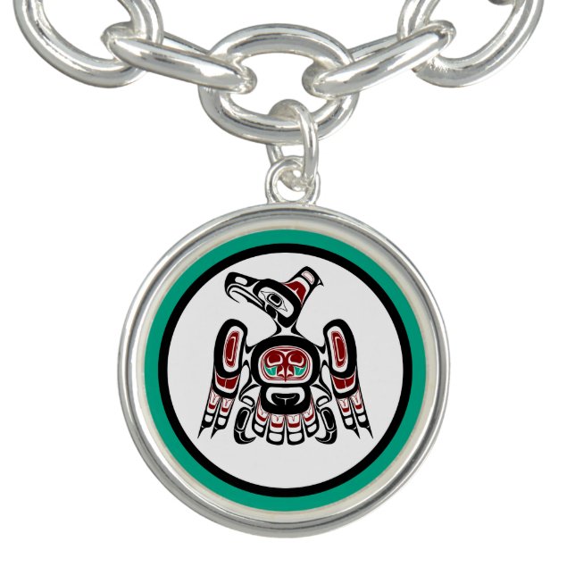 Native American Red Black Kaigani Thunderbird Bracelet (Design)