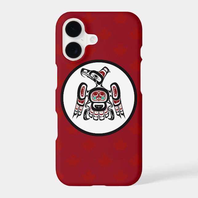 Native American Red Black Kaigani Thunderbird Case-Mate iPhone Case (Back)