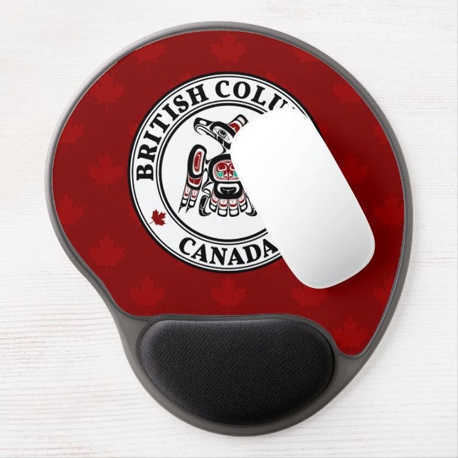 Native American Red Black Kaigani Thunderbird Gel Mouse Pad (Left Side)