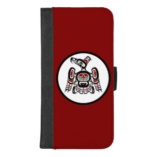 Native American Red Black Kaigani Thunderbird iPhone 8/7 Plus Wallet Case