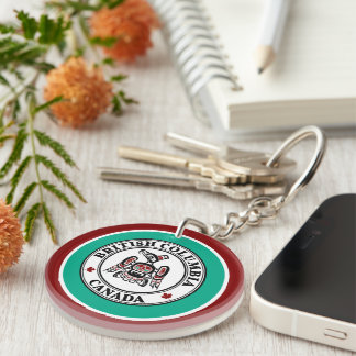 Native American Red Black Kaigani Thunderbird Keychain