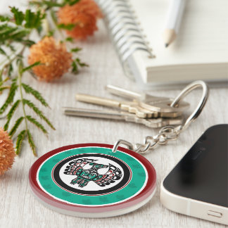 Native American Red Black Kaigani Thunderbird Keychain