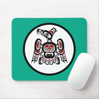 Native American Red Black Kaigani Thunderbird Mouse Pad