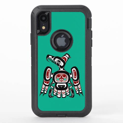 Native American Red Black Kaigani Thunderbird OtterBox Defender iPhone XR Case