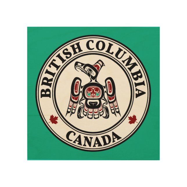 Native American Red Black Kaigani Thunderbird Wood Wall Art (Front)