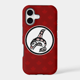 Native American Red Black Vector Art Killer Whale iPhone 17 Case