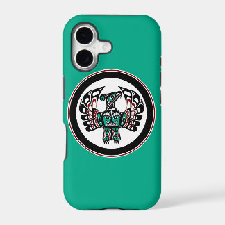 Native American Red Black Vector Art Thunderbird iPhone 17 Case