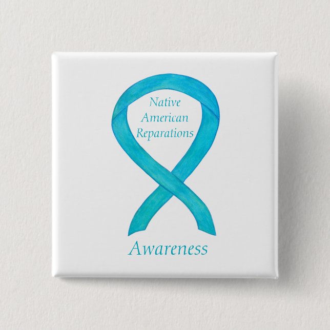 Native American Reparations Awareness Ribbon Pins (Front)