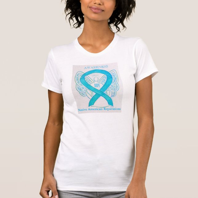 Native American Reparations Awareness Ribbon Shirt (Front)