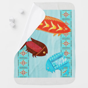 Native American River Folk UNISEX Swaddle Blanket