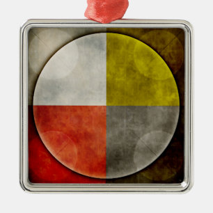 Native American Sacred Hoop Metal Ornament