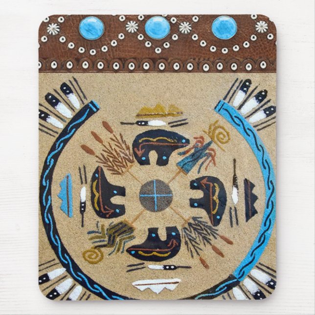 Native American "Sandpainting" Western Mousepad (Front)
