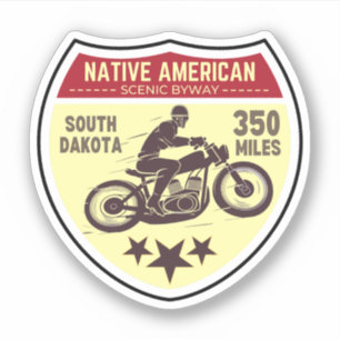 Native american scenic byway Motorcycle road trip  Sticker