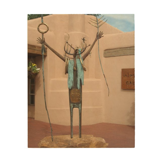 Native American Sculpture by Bill Worrell Wood Wall Decor (Front)