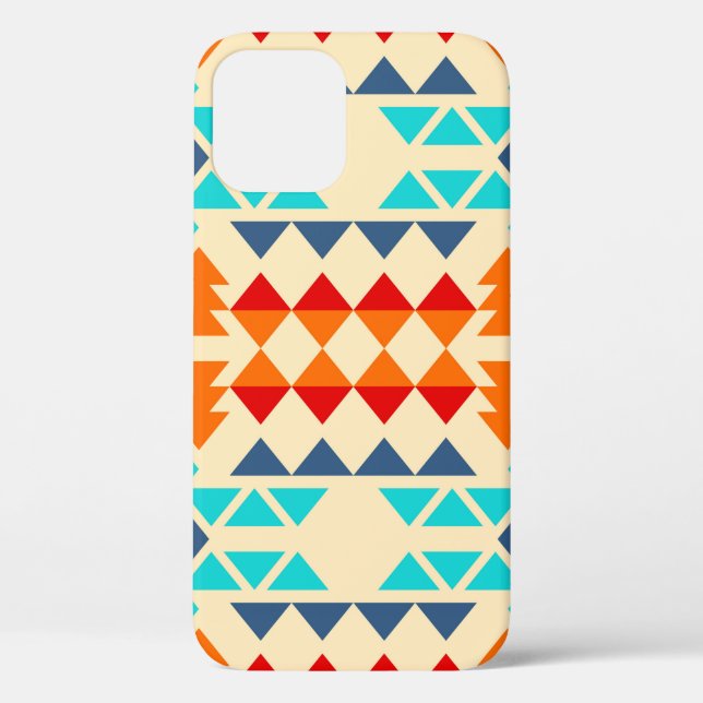 Native american seamless pattern of rhombus and tr Case-Mate iPhone case (Back)