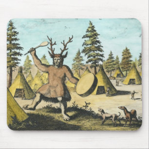 Native American Shaman Mouse Pad