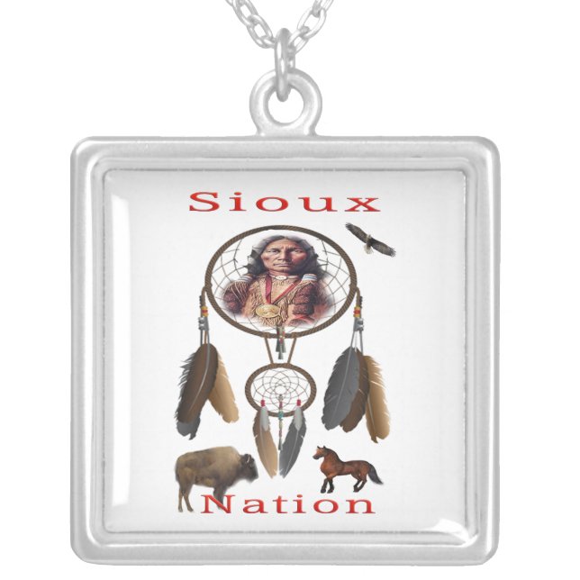 Native American Silver Plated Necklace (Front)