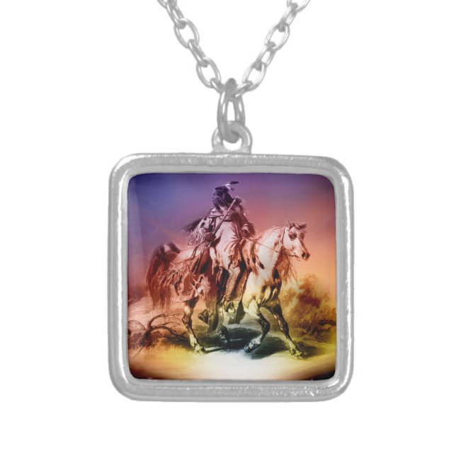 Native American Silver Plated Necklace (Front)