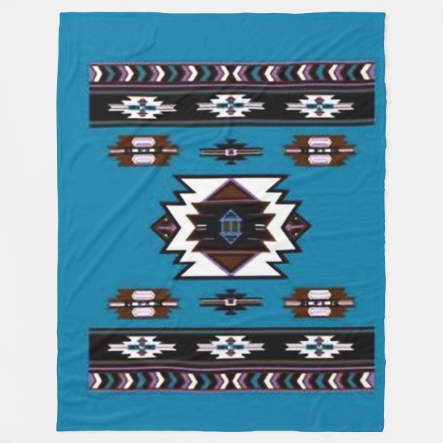 NATIVE AMERICAN (Simulated) Fleece Blankets (Front)