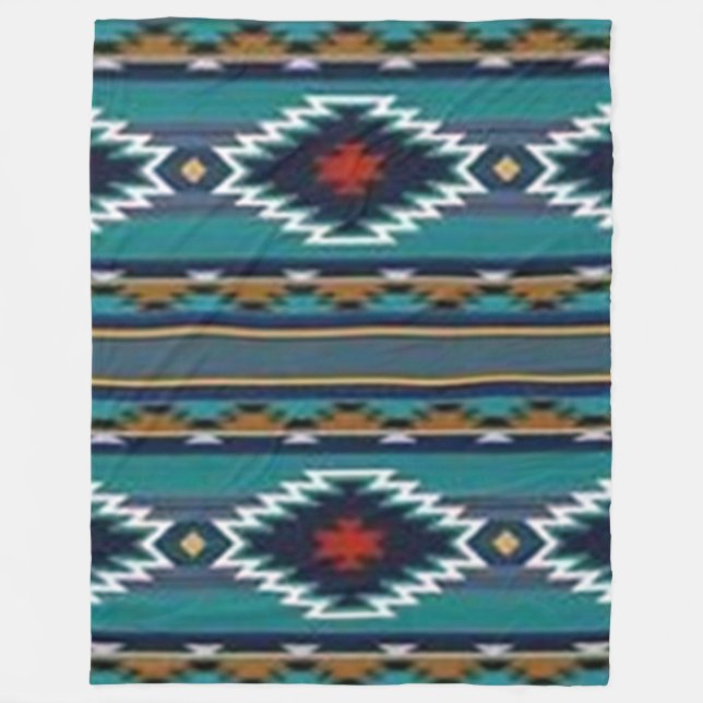 NATIVE AMERICAN (Simulated) Fleece Blankets (Front)