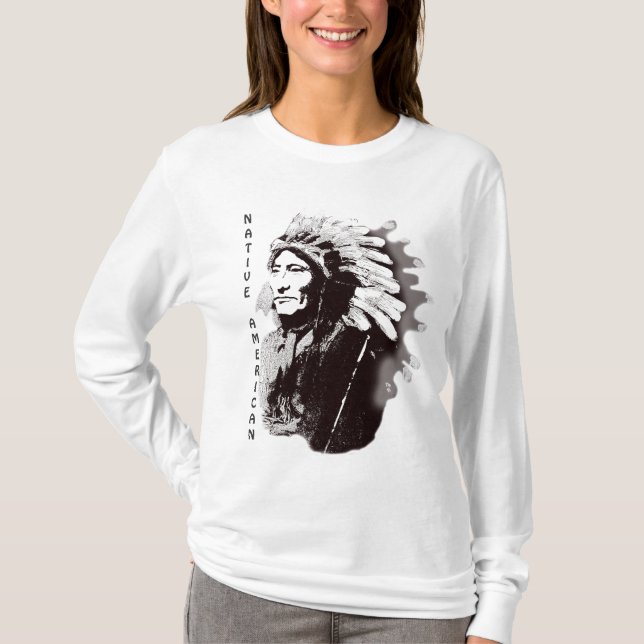 Native American Sioux Chief Whirling Horse T-Shirt (Front)