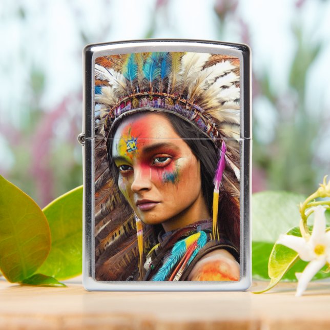 Native American Sioux Zippo Lighter (On Table)