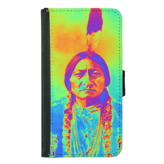 Native American Sitting Bull Samsung Galaxy Wallet Case (Front)