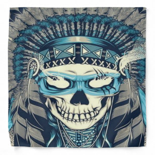 Native American Skull Bandana