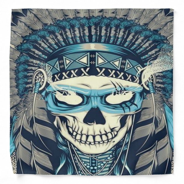 Native American Skull Bandana (Front)