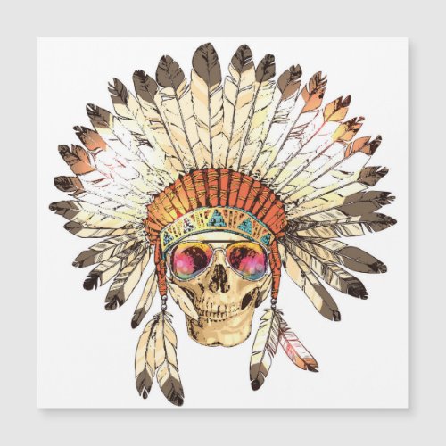Native American Skull Fashion Illustration