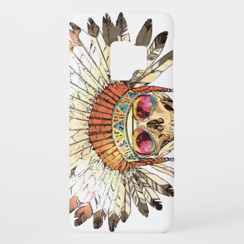 Native American Skull Fashion Illustration Case_Mate Samsung Galaxy S9 Case