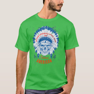 Native American Skull Headdress T-Shirt