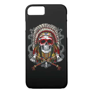 Native American Skull Indian Chief Headdress iPhone 8/7 Case