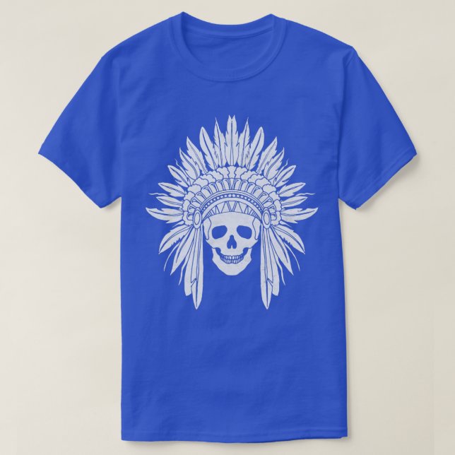 Native American Skull  T-Shirt (Design Front)