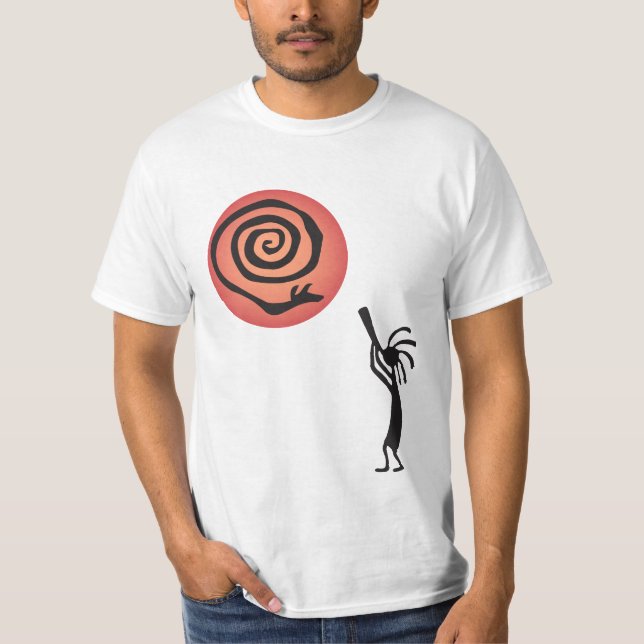 Native American Snake Moon Kokopelli T-Shirt (Front)