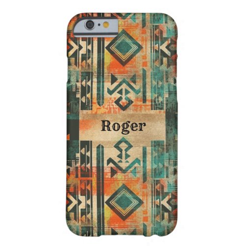 Native American Southwest Aztec Personalized Barely There iPhone 6 Case
