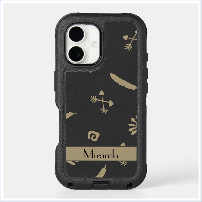 Native American Southwest Black and Beige Otterbox iPhone Case (Creator Uploaded)