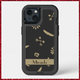 Native American Southwest Black and Beige iPhone 13 Case