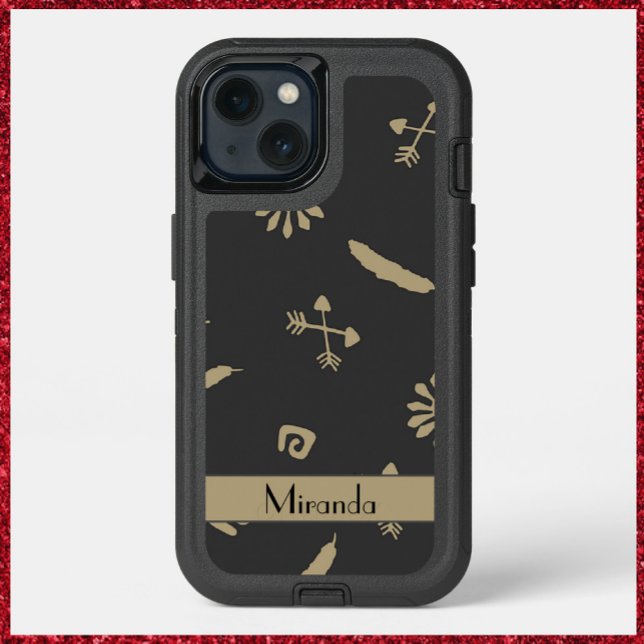 Native American Southwest Black and Beige Otterbox iPhone Case (Creator Uploaded)
